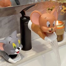 수도꼭지연장탭 욕실 핸드워시 디스펜서 워터탭 수도, 파란색(폭 3-4cm) 징글