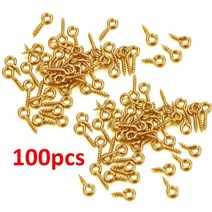 50pcs100pcs 스테인레스 스틸 작은 작은 아이 핀 아이핀 작은 구멍 나사 골드 컬러 걸쇠 후크 diy 보석 만들기 결과