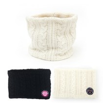 투딘 꽈베기 양털 넥워머 여성용 목토시 겨울골프워머, 블랙