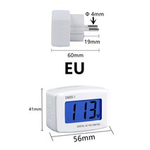 ac 110v 220v digital voltmeter eu 플러그 volt meter socket voltage tester lcd display voltage meter wal, 유럽 ​​연합