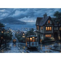 나nanr_1000조각 직소퍼즐 샌프란시스코의 케이블카 전차 만들기 놀이 게임 맞추기 용품 그림 세트♥sksnfll, ♥sstarting, ♥sstarting