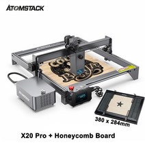 ATOMSTACK-X20 Pro/S20 Pro 130W 레이저 조각기 400x400mm 고정 초점 초박형 공기 지원, 04 X20 Pro-Board