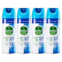 데톨 항균 스프레이 450ml 크리스프 브리즈 4개, 450ml 4개
