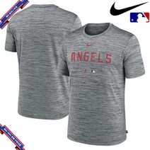 [미국정품] 나이키 MLB LA 에인절스 Authentic Collection Velocity Performance Practice - Heather Gray - 916014
