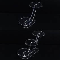 비정형 아크릴 집기 키링 진열대 피규어 장식대 귀걸이 귀금속 머리핀 진열 악세사리 받침대 주얼리 트레이 보석 반지 목걸이 피어싱 전시대 쥬얼리 팔찌 디피 촬영 소품 쇼케이스 2종