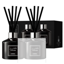 쿤달 퍼퓸 디퓨저 아로마에디션 200ml 2p + 섬유스틱 10p 세트, 로즈우드향, 1개