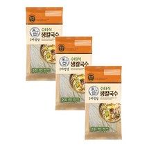 CJ 면요리 즐거운동행 미정당 생칼국수 국수면 간편식 400g 3개 1세트, 7세트