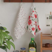 도톰한 6겹 순면 거즈 행주 2type 가제 요루 행주 주방 그릇 수건 핸드 키친크로스, 가을꽃