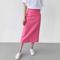 린넨 H라인 트임 스커트