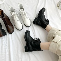 구두모모 로우굽 숏 워커 부츠 (3.5cm)