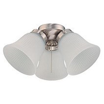 Westinghouse Lighting 7784900 Three LED Cluster Ceiling Fan Light Kit Brushed Nickel Finish with Fr, 1
