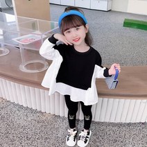 루라줌) 아기 유아 아동 돌아기 3살 4살 어린이 봄 가을 간절기 여자아이 여아 블랙 에이 프릴 맨투맨 헬로 레깅스 쫄바지 팬츠 바지 상하복세트 하객룩 캐주얼 조카선물 정장세트