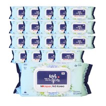 그린동화 배로물티슈 오리지날 엠보싱 캡형 520g, 20팩, 60매