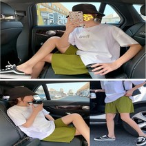 편안한 플리츠 주름 반바지 기본 베이직 컬러 허리 고무줄 밴딩 데일리 아이템 통 넓은 팬츠 썸머 쿨 아이스 냉장고 냉감 쿨링 캐주얼 루즈 오버 핏 가벼운 여름 여성 시원한 바캉스