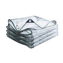 urkoteer 바람막이 베란다용 마트용 방풍비닐 투명커튼 쉘터비닐막 비닐천막 pvc 방풍비닐 방수포, 1.8m x 2.5m
