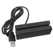 액세스제어 USB 마그네틱 스트립 카드 판독기 스트라이프 3 트랙 pc용 미니 하이-코 스위퍼 MSR90, [01] Black