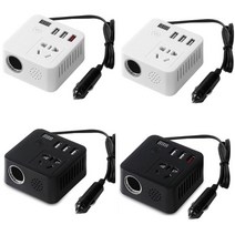차량용220v 시거잭 인버터 노트북 충전 대형차 커피포트 전자렌지 150w lcd 팬, 흰색 보통