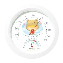 곰돌이 온습도계 습도계 온도계 실내온도, 블루, 1개