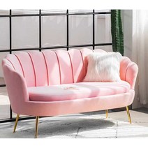 골드 디자인 프레임 북유럽 벨벳 체어 고급 카페, 선명한오렌지색(금색)개인73cm