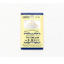 [크로바] 프랑스 자수바늘 3-9호 57-039 손바늘 03411