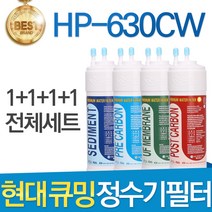현대 큐밍 HP-630CW 고품질 정수기 필터 호환 전체 1년, 선택01_전체세트(1+1+1+1=4개)
