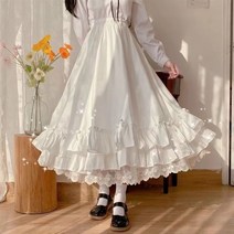 zhongda2022년 봄 빈티지 프렌치 이중 프릴 바람을 a 라인 원피스 수트 스커트 오드리 헵번. 퍼즐