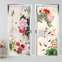 이더맨스티커 신 중국식 엘리베이터 문 시트지 팬시 장식 일러스트스티커 입주 간 행운 여의 4278863141, 맟춤제작 블랙 접착제 이 옵션을 촬영