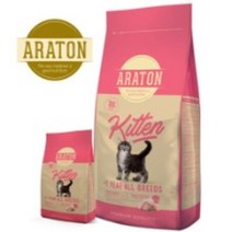 아라톤 키튼 고양이사료 1.5kg, 3개, 닭 칠면조 오리