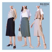 [샤샤] [홈쇼핑인기] 린넨 코튼 플레어 스커트 2종세트