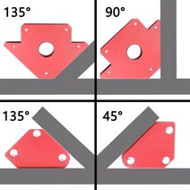 용접홀더 1PCS Magnetic Welding Holder 45°/90°/135° Multi-angle Arrow Weld Positioner Locator Tool, 한개옵션0