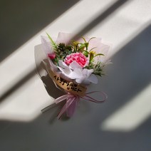 Fondant Flower 미니조화꽃다발 납골당 미니꽃다발 미니미니 꽃다발, 진핑카네이션