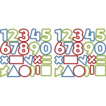 테스코마 넘버 쿠키커터 21종 세트, 2개, Blue, Green, Red