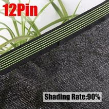파라솔 우산 커버 자량용 블랙 안티 자외선 양산 그물 온실 식물 음영 창고 정원 개인 정보 보호 화면 야외 자동차 태양 대피소 전망대 항해, 12Pin Black Nets+1x1m