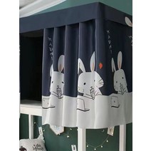 온도조절 분유포트 커튼 상단 침대 음영 통합 대학생 기숙사 하단 심장 모기장, [06] Milk tea rabbit, [02] 1.2m High 1 piece