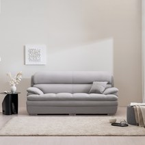 가구모티브 스너그 아쿠아텍스 3인용 소파, 라이트그레이