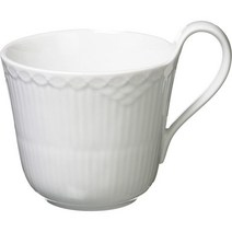 로얄코펜하겐 Royal Copenhagen 1026446 화이트 Fluted Half Lace 하이 Handle 머그 11.2 fl oz (330 ml) Wedding Gift, High Handle Mug