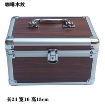 이미용기능사 족욕 마사지사 알루미늄 합금 공구함 뷰티 수납함 사우나 여행가방 네일아트 화장 케이스 M 4602160003, 스틴 포각 커피 나뭇결 24*16*1