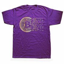 기념주화 비트코인선물 모형소품Bitcoin Shirt Cryptocurrency Miner BTC Crypto Design Punk Money Coin, 04 PUEPLE_05 XL