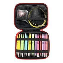 초보자 여성을위한 최고의 선물을위한 원형 뜨개질 바늘 세트 바늘, 여러 가지 빛깔의, 스테인레스 스틸