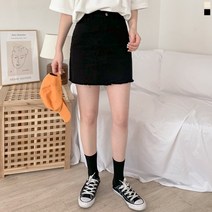 티데일리 탐탐 코튼 컷팅 스커트 여성 A라인 캐주얼 면 치마 미니스커트