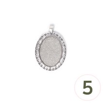 파스텔크래프트 레진아트용*팬던트*타원형* 4x6cm(5개입)