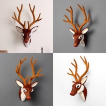 인테리어 벽장식 소품 거실 현관문 벽면 사슴머리 27CM