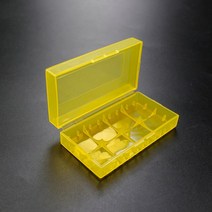 파워뱅크 자작배터리 캠핑용배터리 1개 18650 배터리 저장 상자 하드 케이스 홀더 2x AA 충전식 보조베터리, 02 Yellow