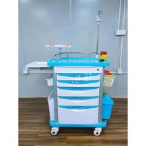 병원용 수납 수납카트 드레싱카트 트롤리 병원 카트 의료용 치과 웨건 응급처치 도구, 양면약배달카트그레이