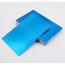 알루미늄 명함, 양면, 50매, 블루
