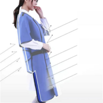 방사선 납복 차폐복 보호복 엑스레이 CT 실험 방호복, 긴팔 양면 스커트 0.5, 1개