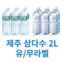 제주 삼다수 생수 유/무라벨 (그린) 2L, 12개