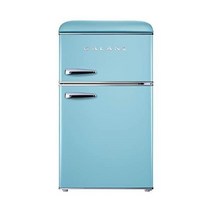 Galanz GLR31TBEER 레트로 컴팩트 냉장고 미니 듀얼 Doors, 3.1 FT와 함께_푸른
