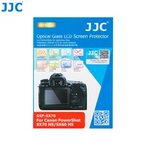 jjc lcd screen protector 9h 강화 95 높은 투과율 유리 보호 필름 canon powershot sx70 hs sx60 hs digital camera, 협력사