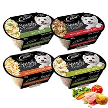 시저 심플리 크래프티드 4가지맛 각5개씩-37g x 20개 쇠고기 닭고기 당근 감자외 간편영양보완식 휴대간편 편리한급여, 37g, 쇠고기,닭고기,감자,사과,당근외